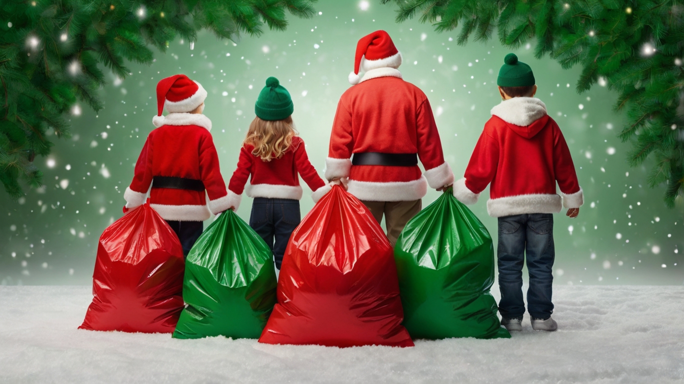 Red Green Holiday Bags