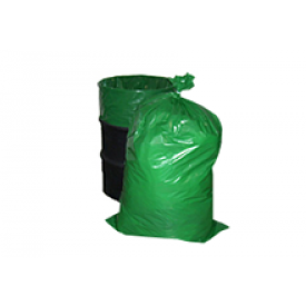 Green 33 Gallon 33"x39" 2.0 mil. LLD Holiday Plastic Bags