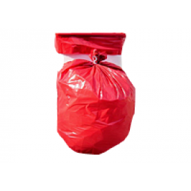 Red 33 Gallon 33"x39" 2.0 mil. LLD Holiday Plastic Bags
