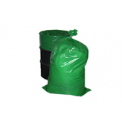 Green 33 Gallon 33"x39" 2.0 mil. LLD Holiday Plastic Bags