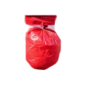 Red 33 Gallon 33"x39" 2.0 mil. LLD Holiday Plastic Bags