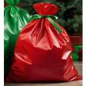 Red 55 Gallon 36"x56" 2.0 mil LLD Holiday Plastic Bags